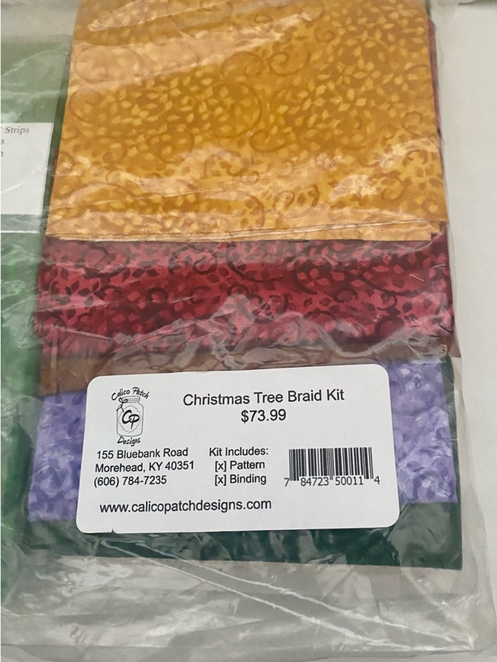 Christmas Tree Braid Quilt Kit - Green - Picture 10 of 15